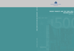 Energy markets and the euro area macroeconomy - ECB