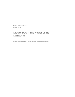 Oracle SCA &ndash; The Power of the Composite