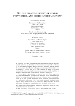 On the bit-complexity of sparse polynomial and