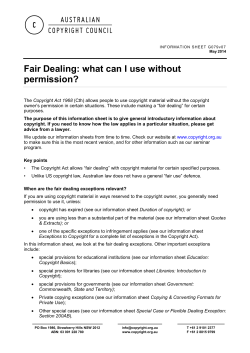 Fair Dealing: What Can I Use Without Permission
