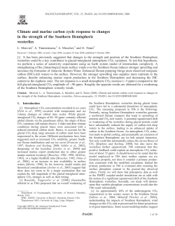 Climate and marine carbon cycle response to changes in the