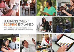 buSineSS credit sCorinG eXplained