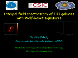 Integral field spectroscopy of HII galaxies with Wolf