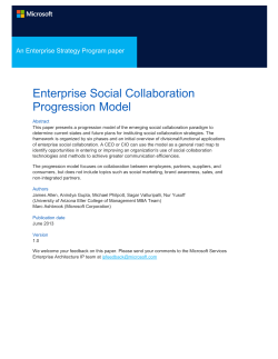 Enterprise Social Collaboration Progression Model