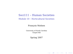 Horticultural Societies - UNC
