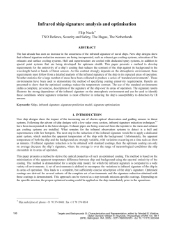 Infrared ship signature analysis and optimisation