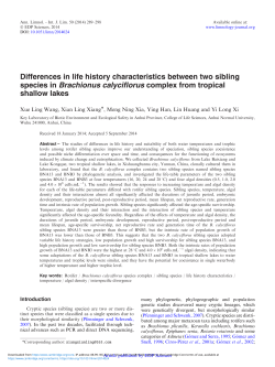 Differences in life history characteristics between two sibling species