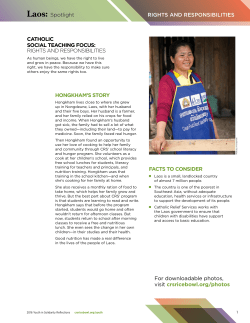 RIGHTS AND RESPONSIBILITIES Laos: Spotlight