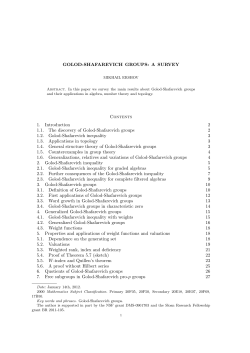GOLOD-SHAFAREVICH GROUPS - ITS
