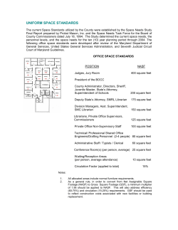 UNIFORM SPACE STANDARDS