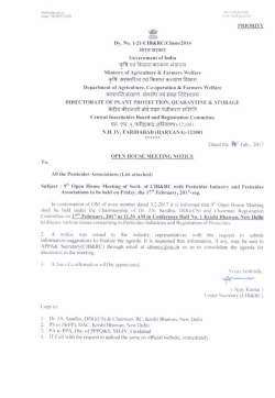 Open House Meeting Notice