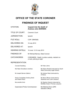 Andrew John Bornen - Queensland Courts