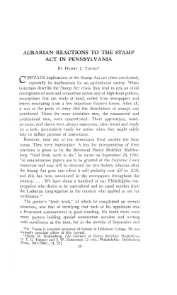 agrarian reactions to the stamp act in pennsylvania