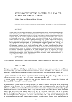 seeding of nitrifying bacteria as a way for nitrification