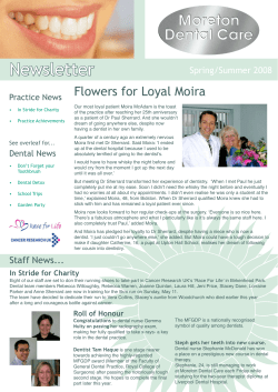 Newsletter - Moreton Dental Care