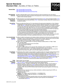 Quick Service Guide 705d, Standard Mail Bundles on Pallets