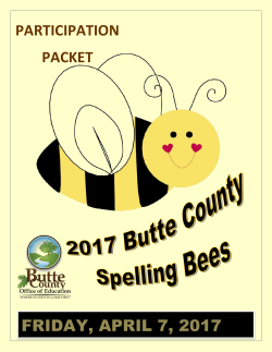 FRIDAY, APRIL 7, 2017 PARTICIPATION PACKET