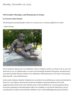 3quarksdaily: Of November Thursdays, and Monuments to Genius