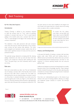 Conveyor Belt Tracking How-To