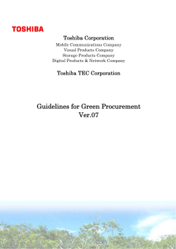 Toshiba Green Procurement Guidelines