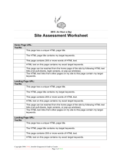 Site Assessment Worksheet [DOC]