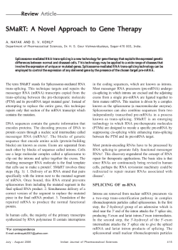 SMaRT: A Novel Approach to Gene Therapy