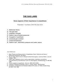 Proceedings - Association of Veterinary Anaesthetists