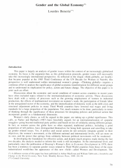 Gender and the Global Economy