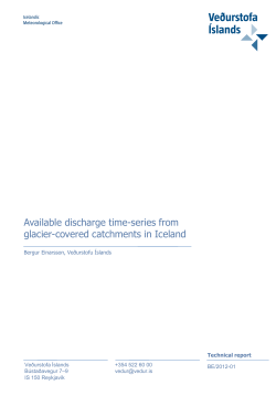 Available discharge time-series from glacier-covered