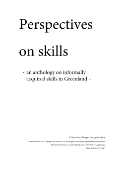 Perspectives on skills - Greenland Perspective