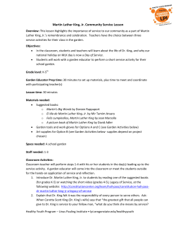 Martin Luther King, Jr. Community Service Lesson