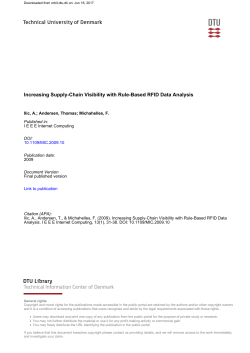 Increasing Supply-Chain Visibility with Rule-Based RFID