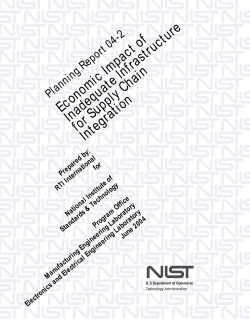 Economic Impact of Inadequate Infrastructure for Supply Chain