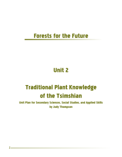 Traditional Plant Knowledge of the Tsimshian