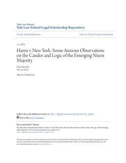 Harris v. New York - Yale Law School Legal Scholarship Repository