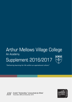 Arthur Mellows Village College Supplement 2016/2017