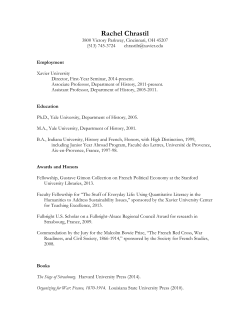 Curriculum Vitae - Xavier University