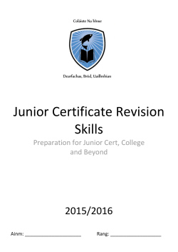 Junior Certificate Revision Skills