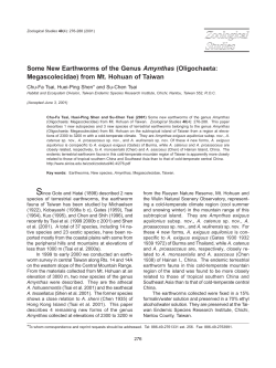 Some New Earthworms of the Genus Amynthas