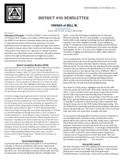 September-October 2016 Newsletter