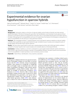 Experimental evidence for ovarian hypofunction in