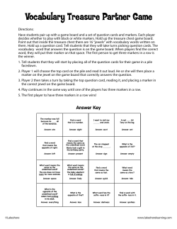 Answer Key - Lakeshore Learning