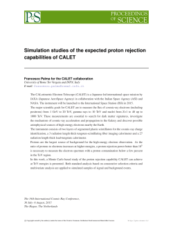 Simulation studies of the expected proton rejection