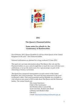 to - Renfrewshire Lieutenancy