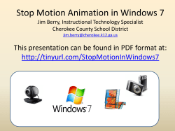 Stop Motion Animation in Windows 7