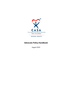Advocate Policy Handbook
