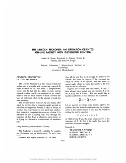 the lincoln reckoner: an operation-oriented, on