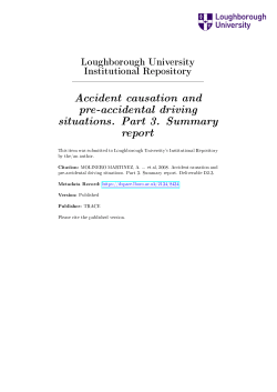 Accident causation and pre-accidental driving situations. Part 3
