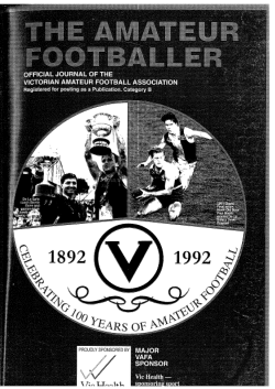 Amateur Footballer Week 12 - Victorian Amateur Football Association