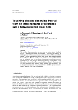 Touching ghosts: observing free fall from an infalling frame of
